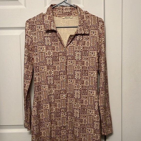 PALOMA WOOL brown and beige paisley print maxi dress, size medium - Picture 6 of 13